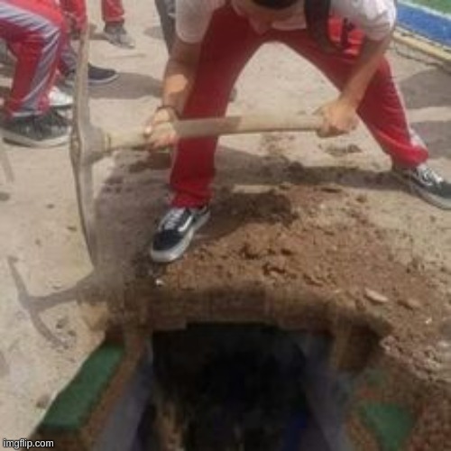 sick, he found a ravine | made w/ Imgflip meme maker