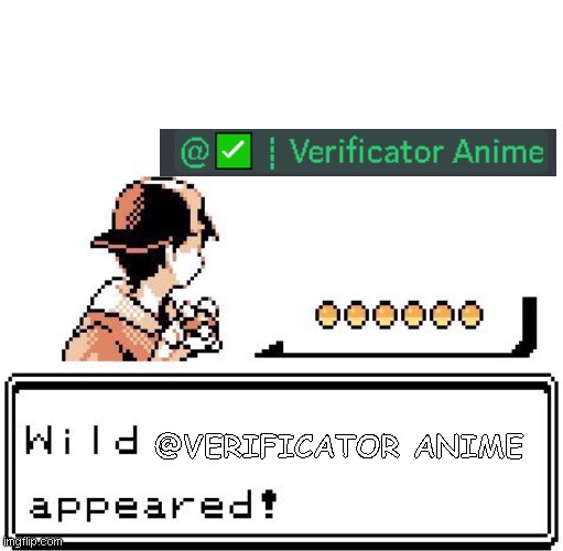Blank Wild Pokemon Appears | @VERIFICATOR ANIME | image tagged in blank wild pokemon appears | made w/ Imgflip meme maker