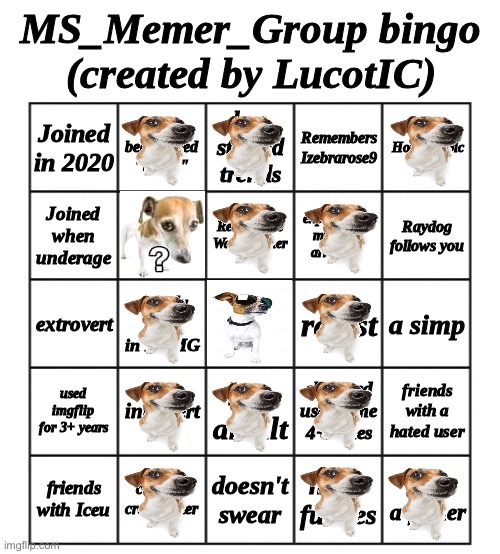 Thing | image tagged in msmg bingo - by lucotic | made w/ Imgflip meme maker
