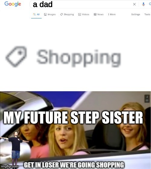 True ngl | a dad; MY FUTURE STEP SISTER | image tagged in google search shopping | made w/ Imgflip meme maker