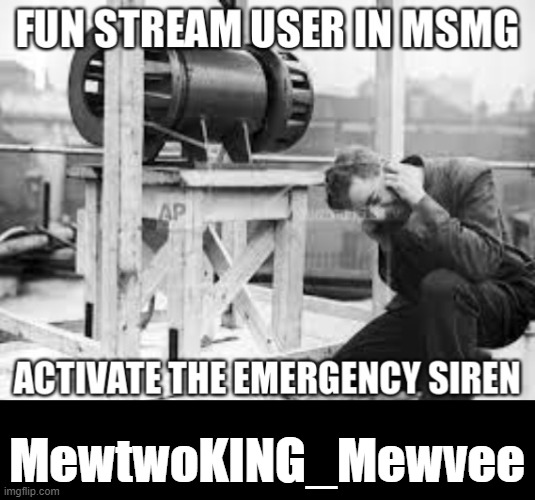 ALERT! | MewtwoKING_Mewvee | image tagged in fun stream user in msmg | made w/ Imgflip meme maker