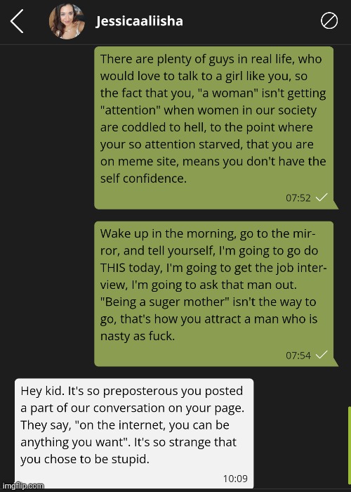 The finale of trolling the hoebot, they blocked me. | made w/ Imgflip meme maker