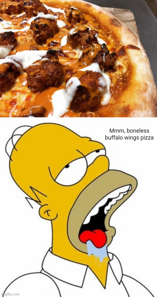 Boneless buffalo wings pizza - Imgflip