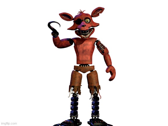 not a meme just a edit thought i would see how my idea of unwithered foxy looks like | image tagged in blank white template | made w/ Imgflip meme maker