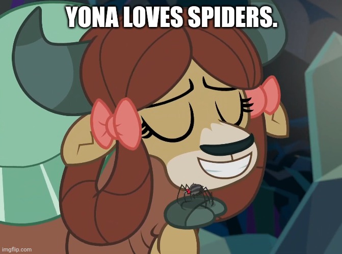 YONA LOVES SPIDERS. | made w/ Imgflip meme maker