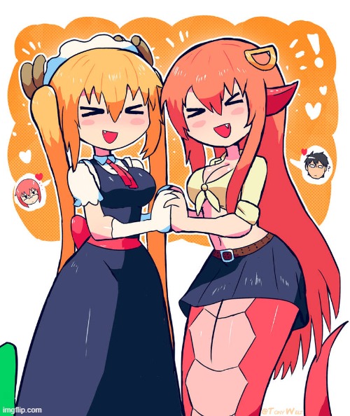 Miia meets Tohru | made w/ Imgflip meme maker