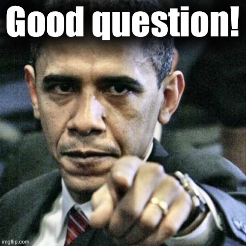 Obama good question | image tagged in obama good question | made w/ Imgflip meme maker
