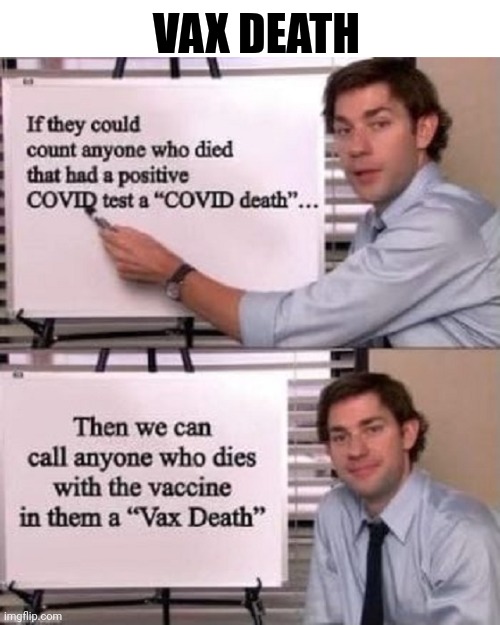 Vax Death |  IF THEY COULD COUNT ANYONE WHO DIED THAT HAD A POSITIVE COVID TEST A "COVID DEATH" ... THEN WE CAN CALL ANYONE WHO DIES WITH THE VACCINE IN THEM A "VAX DEATH"; VAX DEATH | image tagged in covid vaccine,population,control,poison | made w/ Imgflip meme maker