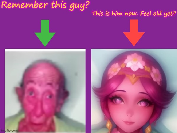 Here Anti-Anime muffinsuckers, something to make you mad. | Remember this guy? This is him now. Feel old yet? | made w/ Imgflip meme maker