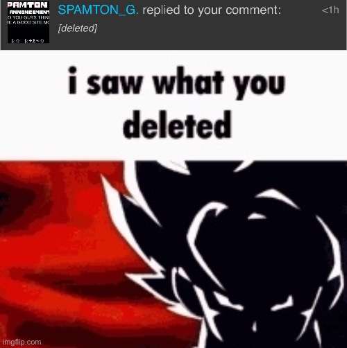 image tagged in i saw what you deleted | made w/ Imgflip meme maker