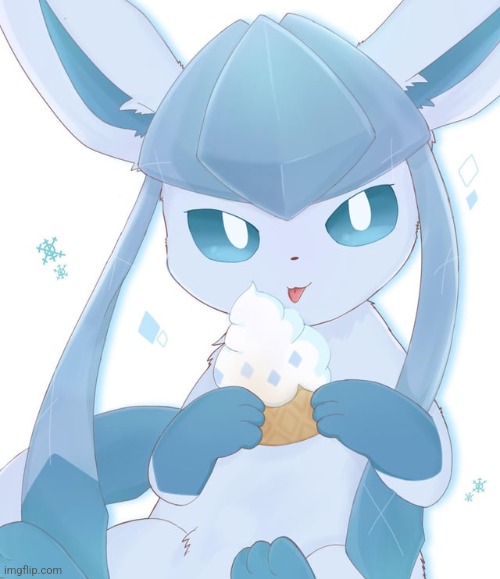 Ice cream | image tagged in glaceon,glaceons | made w/ Imgflip meme maker