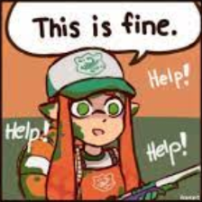 This is fine inkling Blank Meme Template