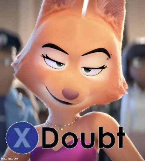 Diane Foxington X Doubt | image tagged in diane foxington x doubt,the bad guys,dreamworks,fox,diane foxington,furry | made w/ Imgflip meme maker