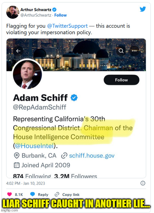 LIAR SCHIFF CAUGHT IN ANOTHER LIE... | made w/ Imgflip meme maker