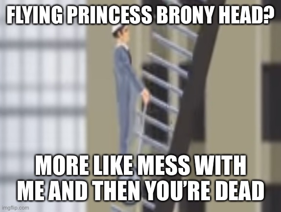 FLYING PRINCESS BRONY HEAD? MORE LIKE MESS WITH ME AND THEN YOU’RE DEAD | made w/ Imgflip meme maker