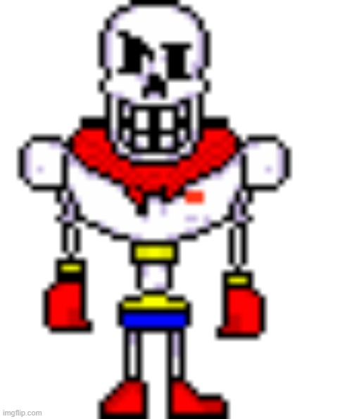 I made papyrus sorry if it's trash | image tagged in pixel art | made w/ Imgflip meme maker