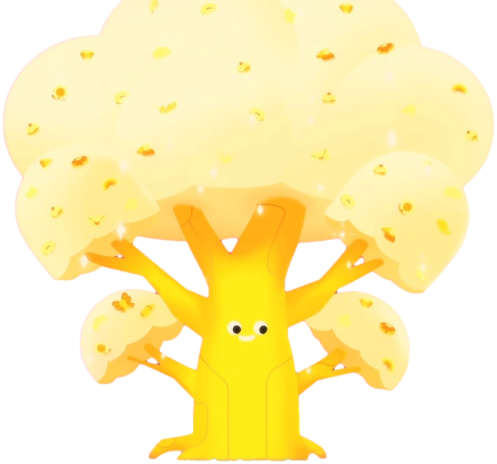 Yellow Treasure Tree (Happy) Blank Meme Template