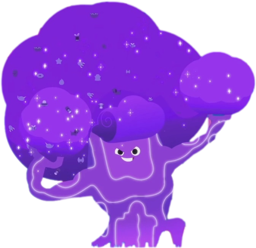 High Quality Purple Treasure Tree (Brave) Blank Meme Template