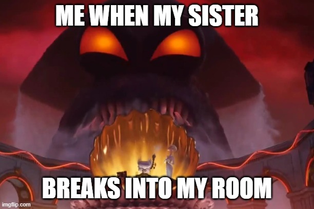 me when my sister wakes me up in the morning | ME WHEN MY SISTER; BREAKS INTO MY ROOM | image tagged in memes | made w/ Imgflip meme maker