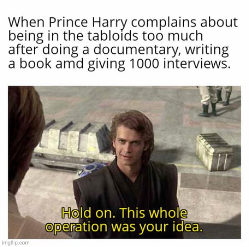 image tagged in star wars,hold on this whole operation was your idea,repost,memes,funny,harry potter | made w/ Imgflip meme maker