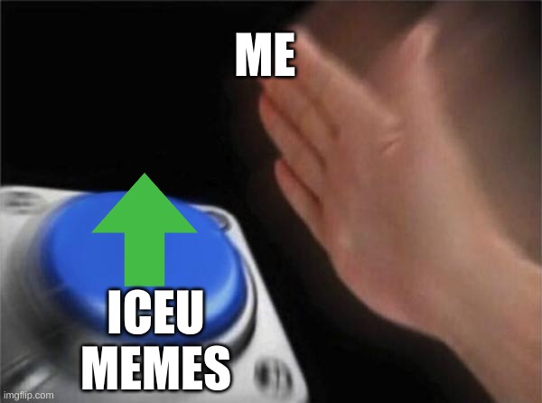 fr | ME; ICEU MEMES | image tagged in memes,blank nut button | made w/ Imgflip meme maker