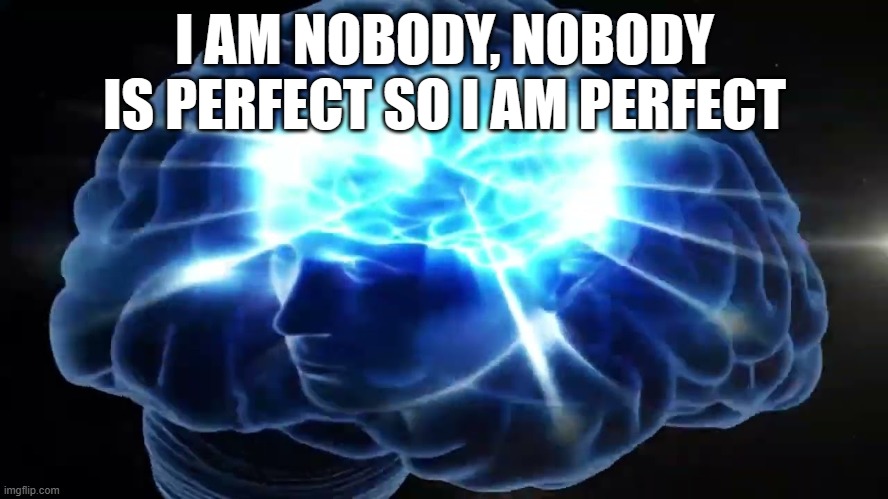 But you didn't have to cut me off | I AM NOBODY, NOBODY IS PERFECT SO I AM PERFECT | image tagged in but you didn't have to cut me off | made w/ Imgflip meme maker