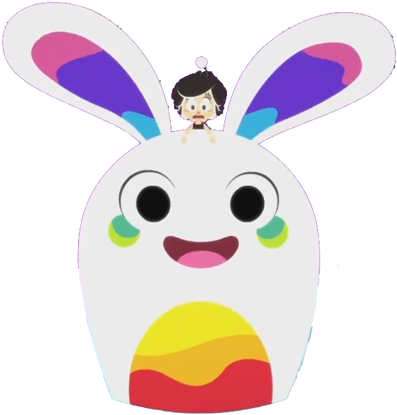 High Quality Hanazuki riding on the Rainbow Hemka Blank Meme Template