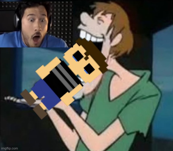 Yes | image tagged in shaggy eating nothing,markiplier | made w/ Imgflip meme maker