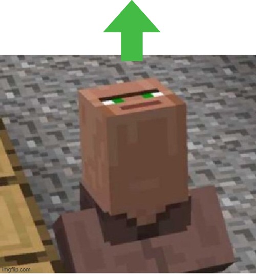 Definitely not begging i would never just saw this in Minecraft totally legit | image tagged in minecraft villager looking up,why are you reading this,sus | made w/ Imgflip meme maker