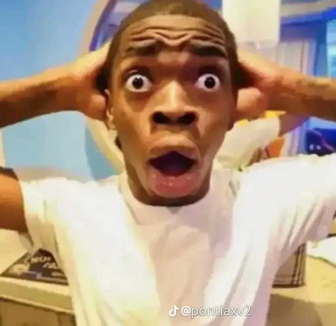 High Quality Shocked black man Blank Meme Template