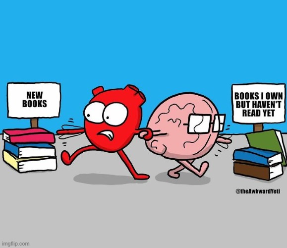 image tagged in brain,heart,books | made w/ Imgflip meme maker