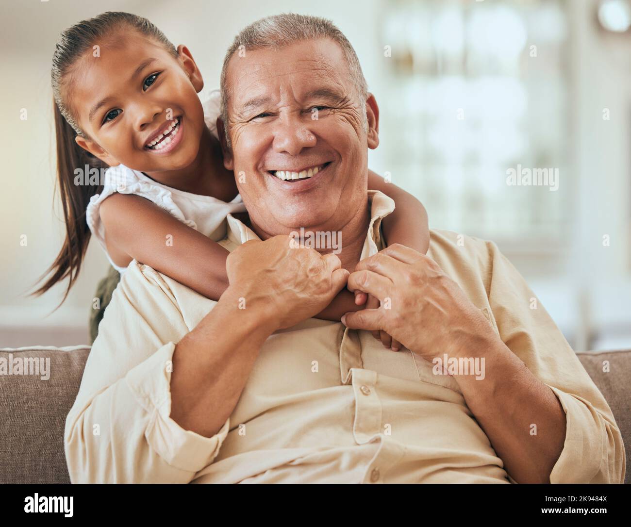 daughter child and grandpa grandparent Blank Meme Template