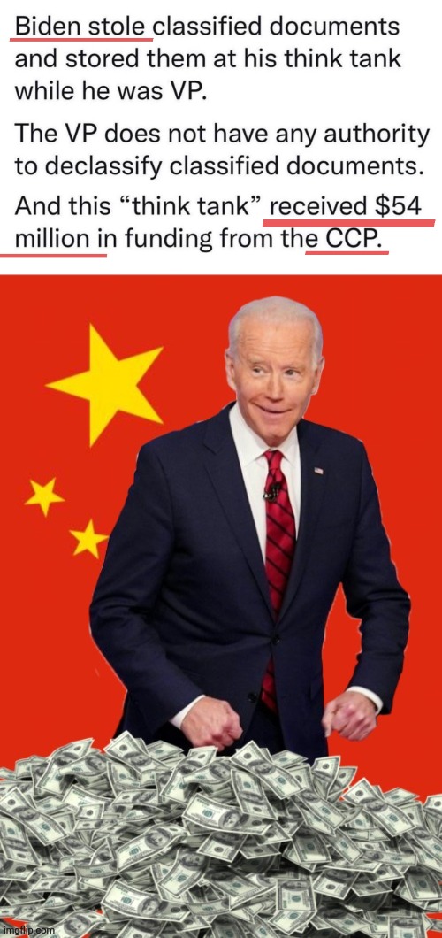 Biden sold stolen documents to China | image tagged in joe biden,thief | made w/ Imgflip meme maker
