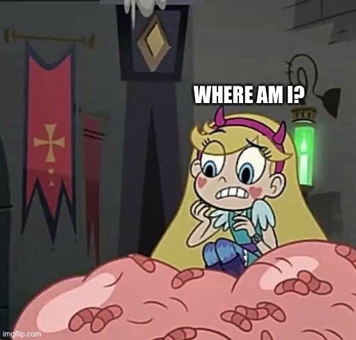 Where am i? | WHERE AM I? | image tagged in lost,svtfoe,memes,star vs the forces of evil,star butterfly,funny | made w/ Imgflip meme maker