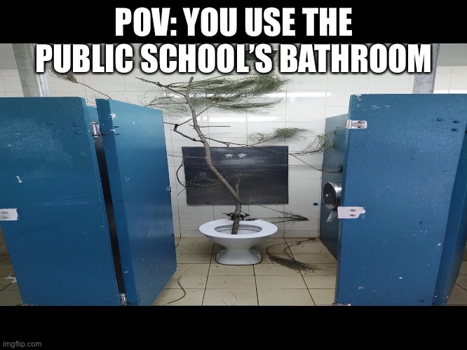 For real | POV: YOU USE THE PUBLIC SCHOOL’S BATHROOM | image tagged in first world problems,humor | made w/ Imgflip meme maker