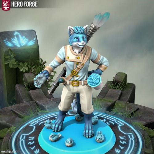 My OC I made on Hero Forge... | image tagged in frosten ice-fang | made w/ Imgflip meme maker