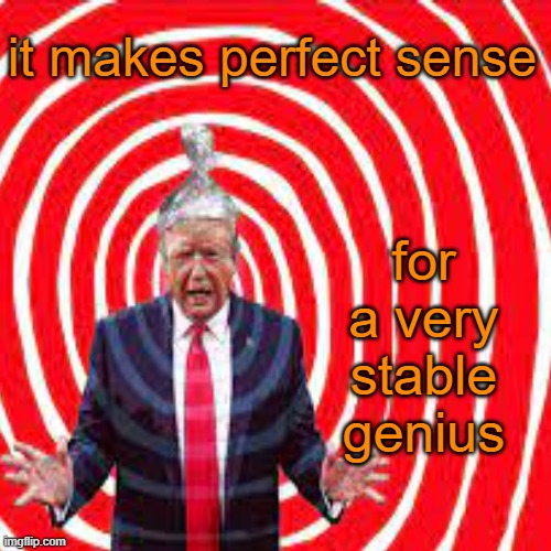 it makes perfect sense for a very stable genius | made w/ Imgflip meme maker