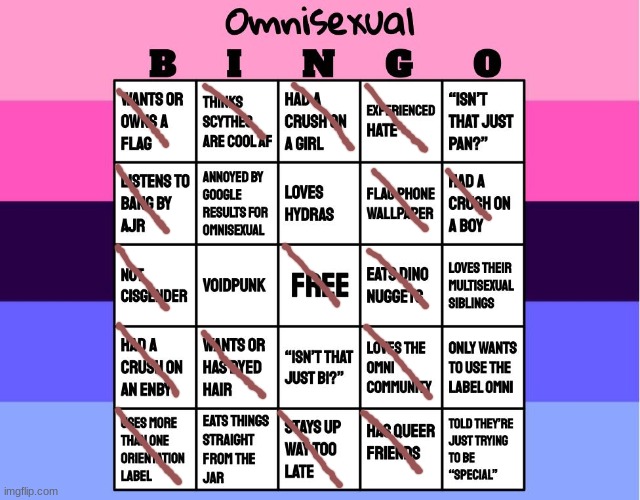 why not? | image tagged in omnisexual bingo | made w/ Imgflip meme maker