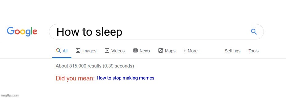 Did you mean? | How to sleep; How to stop making memes | image tagged in did you mean | made w/ Imgflip meme maker