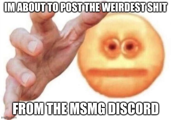 Despair | IM ABOUT TO POST THE WEIRDEST SHIT; FROM THE MSMG DISCORD | image tagged in despair | made w/ Imgflip meme maker