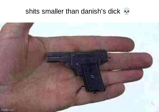 for all you dumb doo doo heads that want to know what gun this is, this is a kolibri. | shits smaller than danish's dick 💀 | made w/ Imgflip meme maker