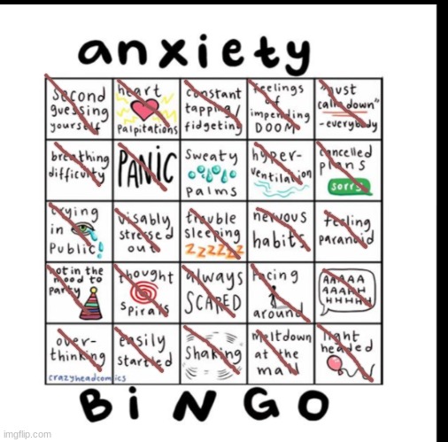 Everything, EXCEPT sweaty palms- | image tagged in bingo | made w/ Imgflip meme maker