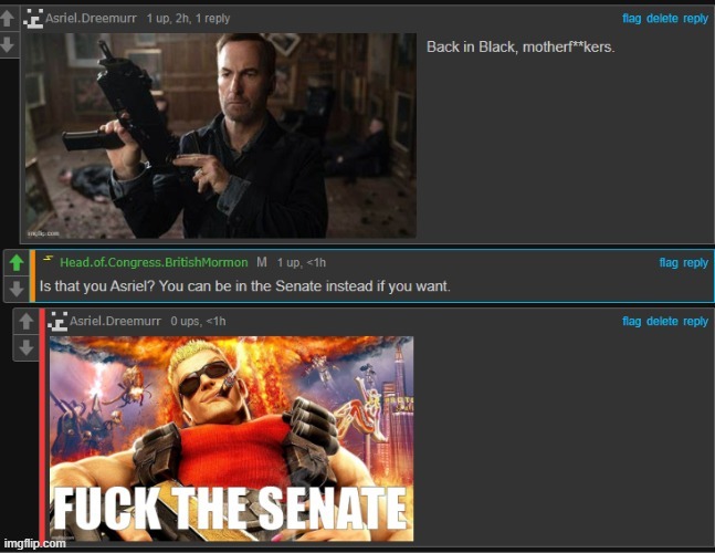 bad news: i became the msmg ambassador/senate after that lmao, this aged poorly | made w/ Imgflip meme maker