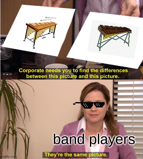 Band | band players | image tagged in memes,they're the same picture | made w/ Imgflip meme maker
