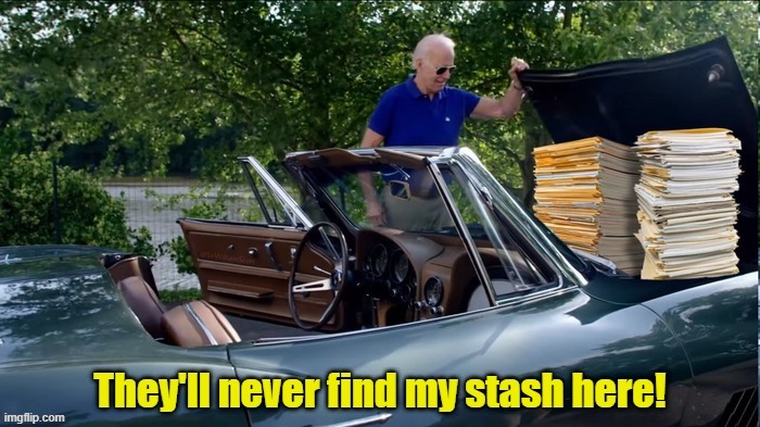 Did Hunter have a key to the Garage too? | image tagged in biden,democrats,corvette,classified,shredder,government corruption | made w/ Imgflip meme maker