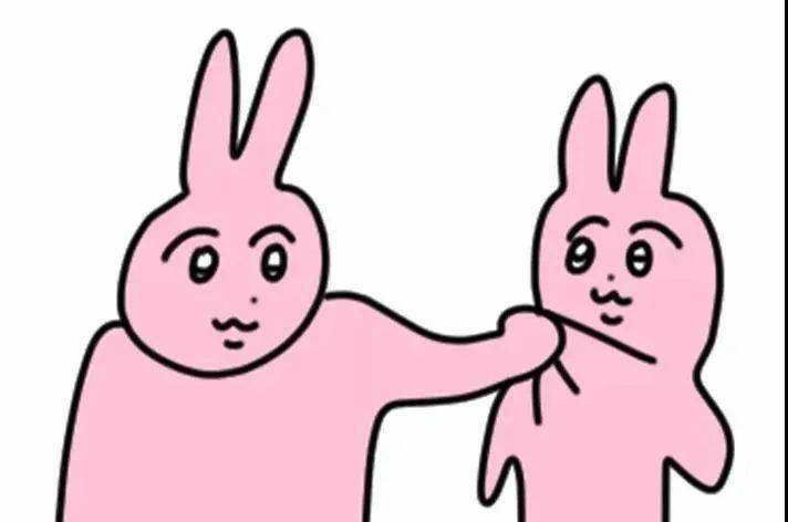 High Quality pink rabbits Blank Meme Template