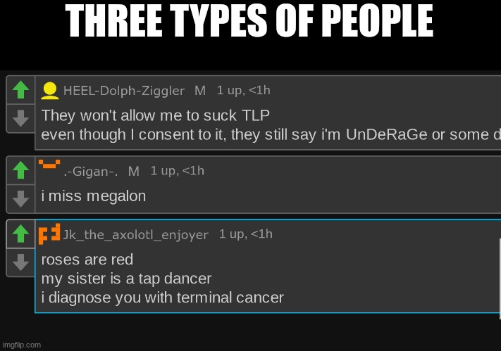 THREE TYPES OF PEOPLE | made w/ Imgflip meme maker