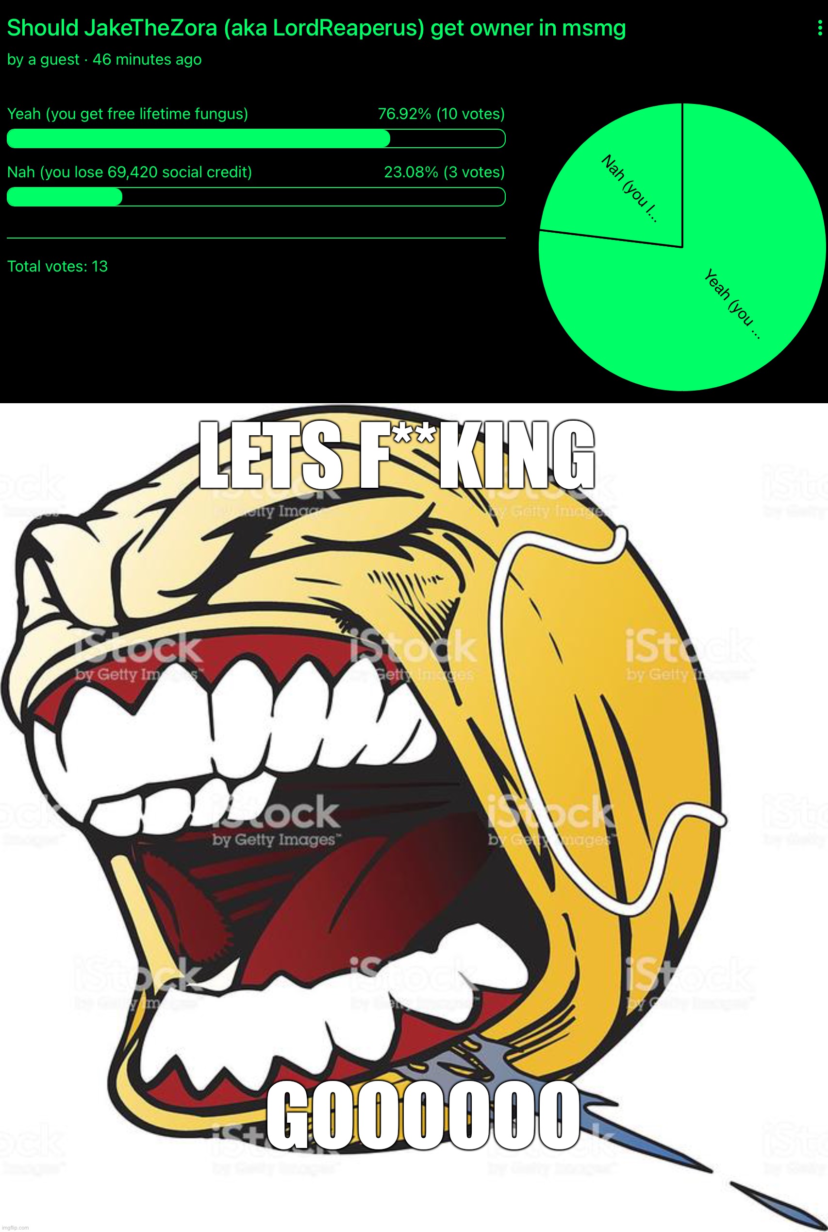LETS F**KING; GOOOOOO | image tagged in let's fucking go | made w/ Imgflip meme maker