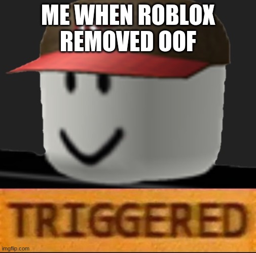 Roblox Triggered | ME WHEN ROBLOX REMOVED OOF | image tagged in roblox triggered | made w/ Imgflip meme maker