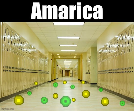 High school hallway  | Amarica | image tagged in high school hallway | made w/ Imgflip meme maker